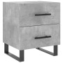 Comodini 2 pz Grigio Cemento 40x35x47,5 cm in Legno Multistrato