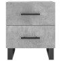 Comodini 2 pz Grigio Cemento 40x35x47,5 cm in Legno Multistrato