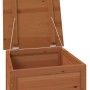 Scatola Cuscini Esterno Marrone 50x50x56cm Legno Massello Abete