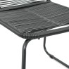 Set da Pranzo da Giardino 7 pz in Rattan PVC Nero