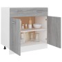 Mobile con Cassetto Grigio Sonoma 80x46x81,5 Legno Multistrato