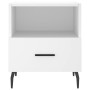 Comodino Bianco 40x35x47,5 cm in Legno Multistrato