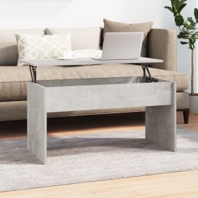 Tavolino Grigio Cemento 102x50,5x52,5 cm in Legno Multistrato