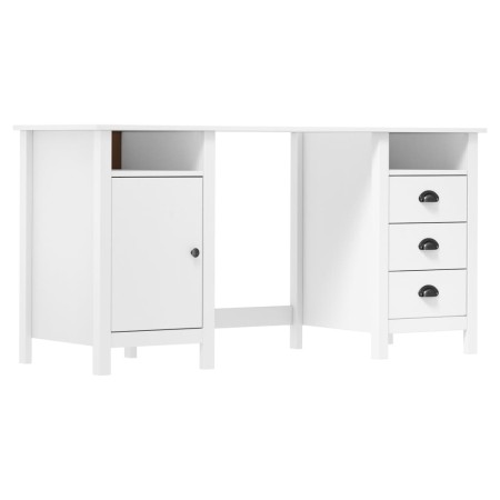 Credenza Hill Bianca 150x50x74 cm in Legno Massello di Pino