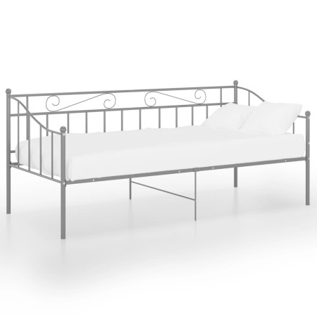 Telaio Divano Letto Grigio in Metallo 90x200 cm