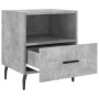 Comodini 2 pz Grigio Cemento 40x35x47,5 cm in Legno Multistrato