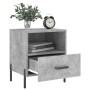 Comodini 2 pz Grigio Cemento 40x35x47,5 cm in Legno Multistrato