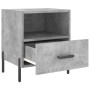 Comodini 2 pz Grigio Cemento 40x35x47,5 cm in Legno Multistrato