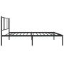 Giroletto con Testiera in Metallo Nero 90x200 cm
