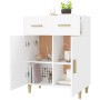 Credenza Bianca 69,5x34x89 cm in Legno Multistrato