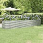 Letto Giardino Acciaio Verniciato Polvere 396x100x68cm Argento