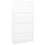 Armadio per Ufficio Anta Scorrevole Bianco 90x40x180 cm Acciaio