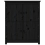 Credenza Nera 83x41,5x100 cm in Legno Massello di Pino