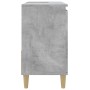 Armadietto da Bagno Grigio Cemento 65x33x60cm Legno Multistrato