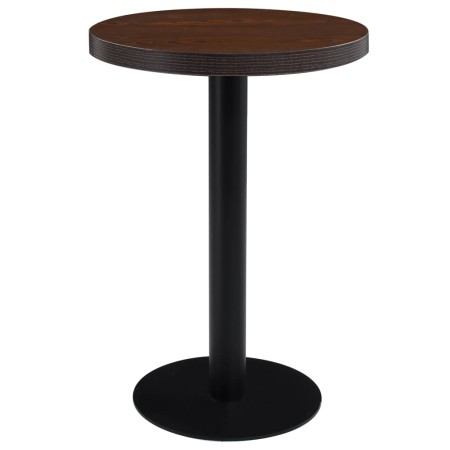 Tavolo da Bistrot Marrone Scuro 60 cm in MDF