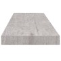 Scaffali a Parete 4 pz Grigio Cemento 80x23,5x3,8 cm in MDF