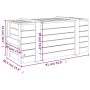 Contenitore Portaoggetti Bianco 91x40,5x42 cm Massello di Pino