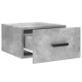 Comodini a Muro 2 pz Grigio Cemento 35x35x20 cm