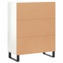 Credenza 69,5x34x90 cm in Legno Multistrato Bianco Lucido