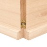Piano per Tavolo 160x60x(2-4)cm in Rovere Massello Non Trattato