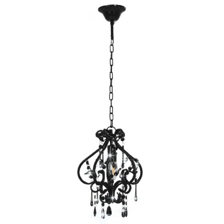 Lampadario con Perle Nero Rotondo E14