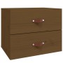 Comodini a Muro 2 pz Marrone Miele 50x36x40 cm