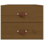 Comodini a Muro 2 pz Marrone Miele 50x36x40 cm