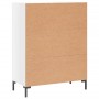 Credenza 69,5x34x90 cm in Legno Multistrato Bianco Lucido