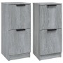 Credenze 2 pz Grigio Sonoma 30x30x70 cm in Legno Multistrato