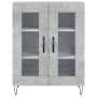 Credenza Grigio Cemento 69,5x34x90 cm in Legno Multistrato