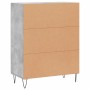 Credenza Grigio Cemento 69,5x34x90 cm in Legno Multistrato