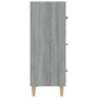 Credenza Grigio Sonoma 70x34x90 cm in Legno Multistrato