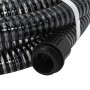 Tubo di Aspirazione con Raccordi in Ottone Nero 1,1" 10 m PVC