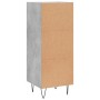 Credenza Grigio Cemento 34,5x34x90 cm in Legno Multistrato