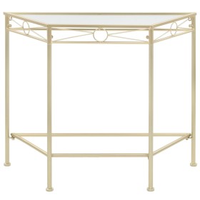 Tavolino Vintage in Metallo 87x34x73 cm Oro