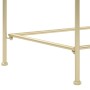 Tavolino Vintage in Metallo 87x34x73 cm Oro