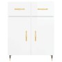 Credenza 69,5x34x90 cm in Legno Multistrato Bianco Lucido