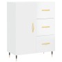 Credenza 69,5x34x90 cm in Legno Multistrato Bianco Lucido