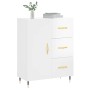 Credenza 69,5x34x90 cm in Legno Multistrato Bianco Lucido