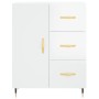 Credenza 69,5x34x90 cm in Legno Multistrato Bianco Lucido