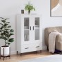 Credenza Bianco Lucido 69,5x31x115 cm in Legno Multistrato