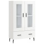 Credenza Bianco Lucido 69,5x31x115 cm in Legno Multistrato