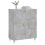 Credenza Grigio Cemento 69,5x34x90 cm in Legno Multistrato