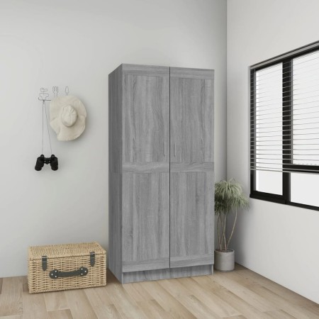 Armadio Grigio Sonoma 82,5x51,5x180 cm in Legno Multistrato