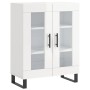 Credenza 69,5x34x90 cm in Legno Multistrato Bianco Lucido