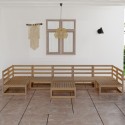 Set Divani da Giardino 8 pz in Legno Massello di Pino