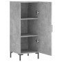 Credenza Grigio Cemento 34,5x34x90 cm in Legno Multistrato