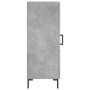 Credenza Grigio Cemento 34,5x34x90 cm in Legno Multistrato