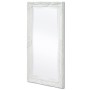 Specchio da Parete Stile Barocco 100x50 cm Bianco