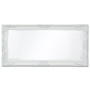 Specchio da Parete Stile Barocco 100x50 cm Bianco